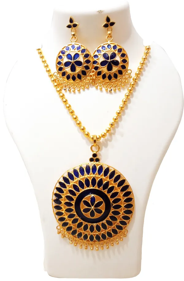 Assamese_Jewellery_Blue_Japi_Set_For_Women_&_Girl